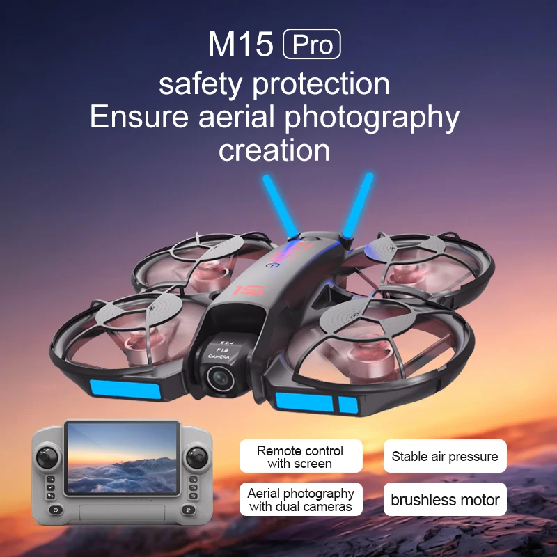Nowy dron M15 FPV z ekranem, b – Drone Controller Screen recenzja i cena